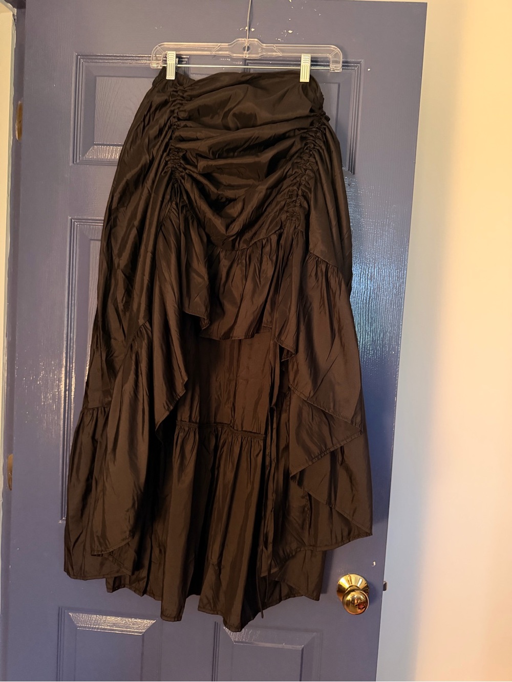 Scarlett Darkness Women’s Black High-Low Ruffle Skirt L